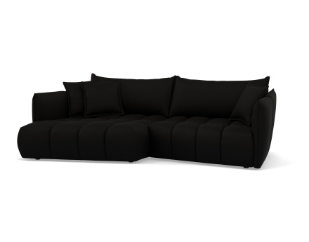 Canapé d'angle gauche 4 places en tissu texturé Cassiopee