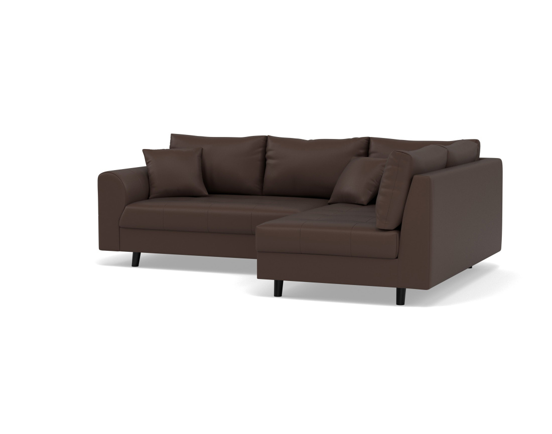 Canapé d'angle droit 4 places en simili Rune