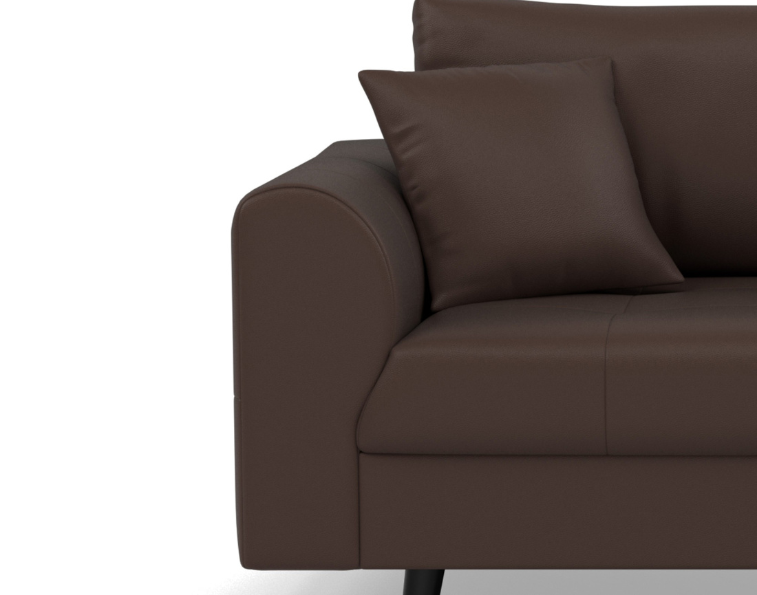 Canapé d'angle droit 4 places en simili Rune