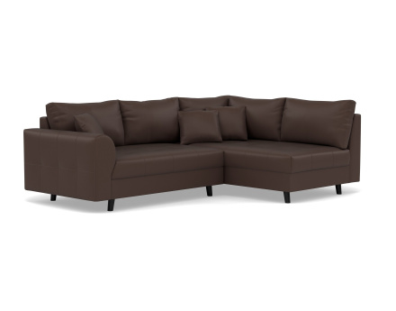 Canapé d'angle droit 4 places en simili Rune