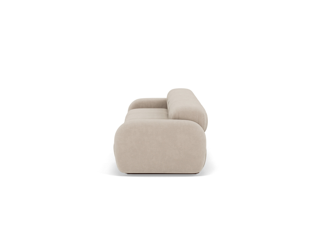 Canapé droit modulable 4 places en velours texturé Penelope