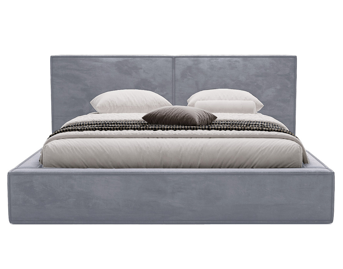 Lit coffre 140x200 cm sommier inclus en velours Eros