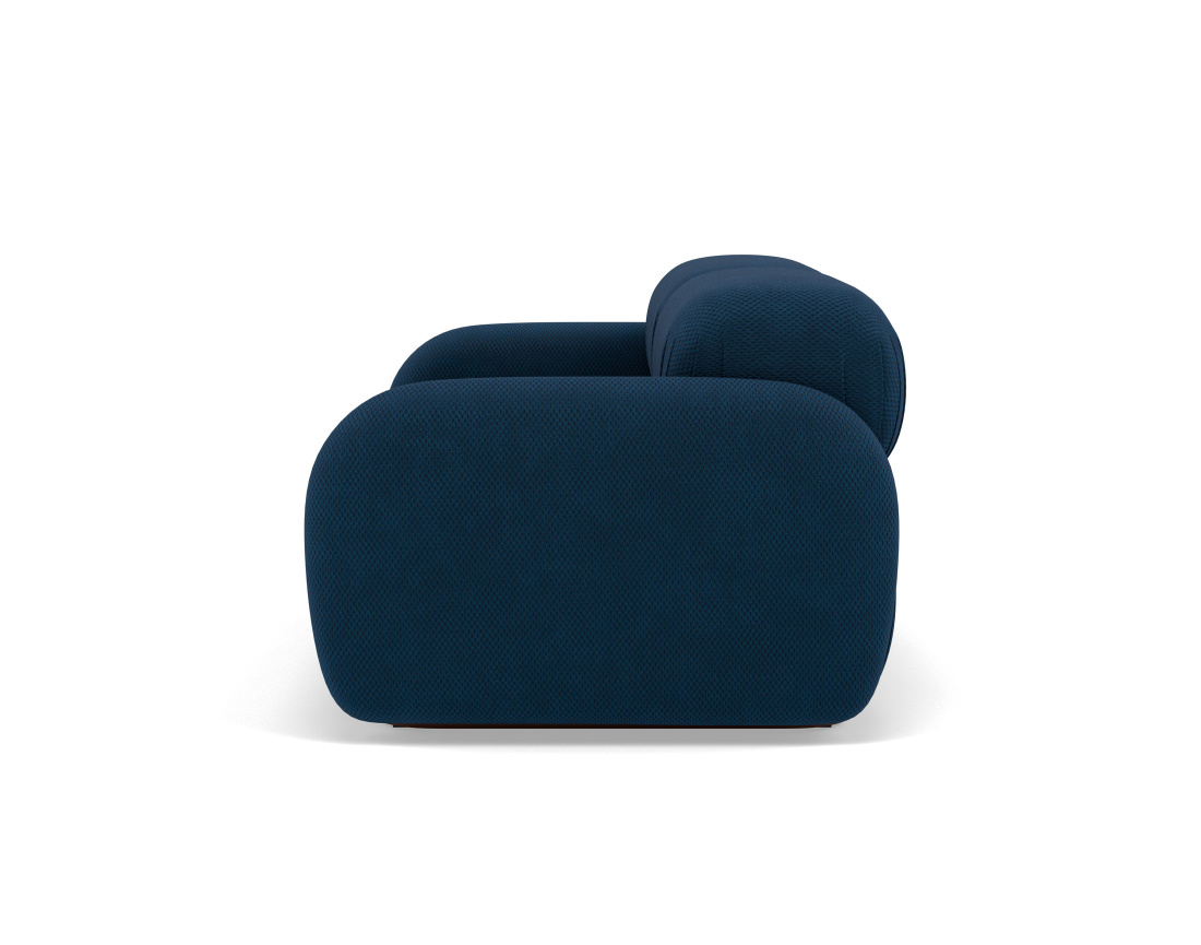 Canapé droit modulable 2 places en velours texturé Penelope