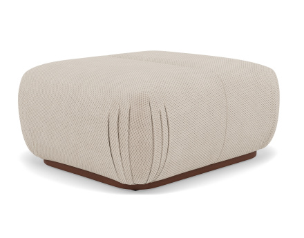 Pouf en velours texturé Penelope
