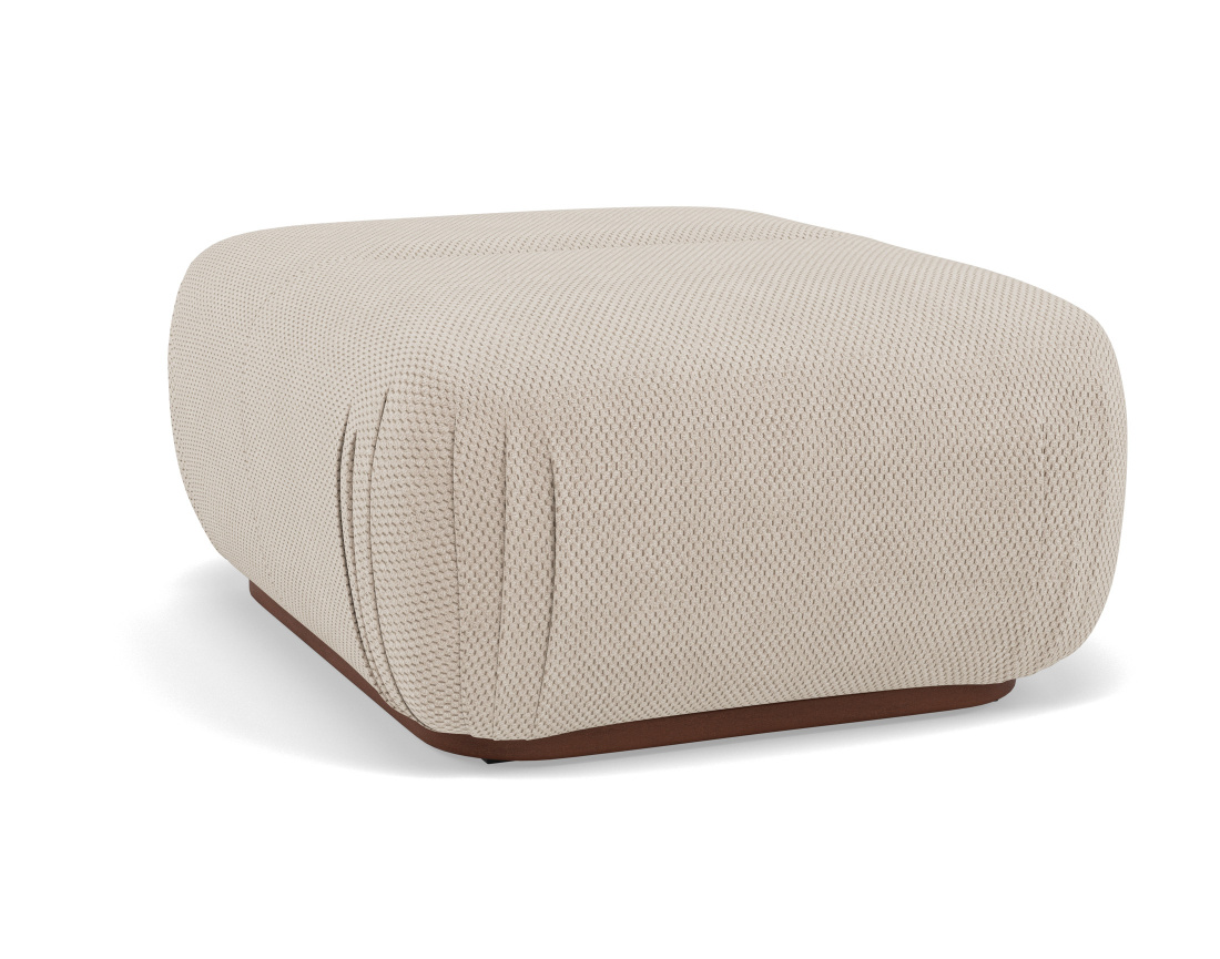 Pouf en velours texturé Penelope