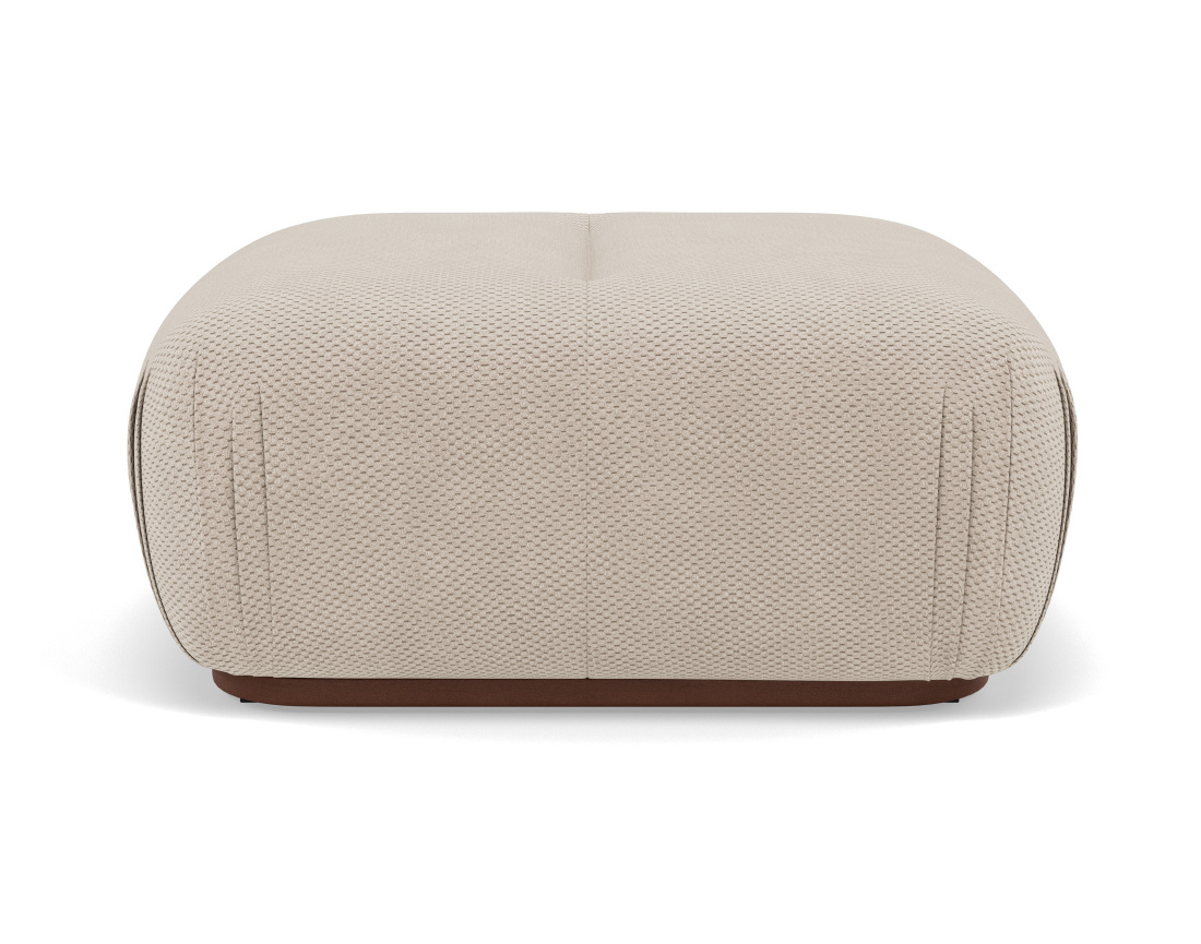 Pouf en velours texturé Penelope