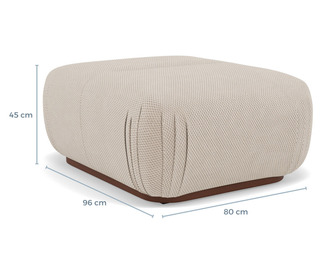 Pouf en velours texturé Penelope