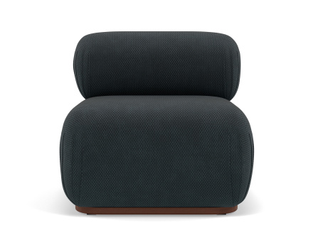 Module d'assise sans accoudoirs en velours texturé Penelope