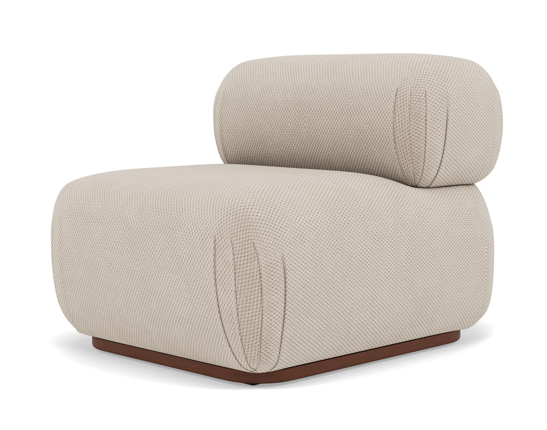 Module d'assise sans accoudoirs en velours texturé Penelope Module d'assise sans accoudoirs en velours texturé Penelope