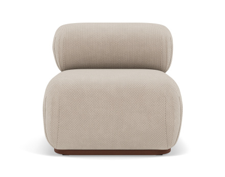 Module d'assise sans accoudoirs en velours texturé Penelope