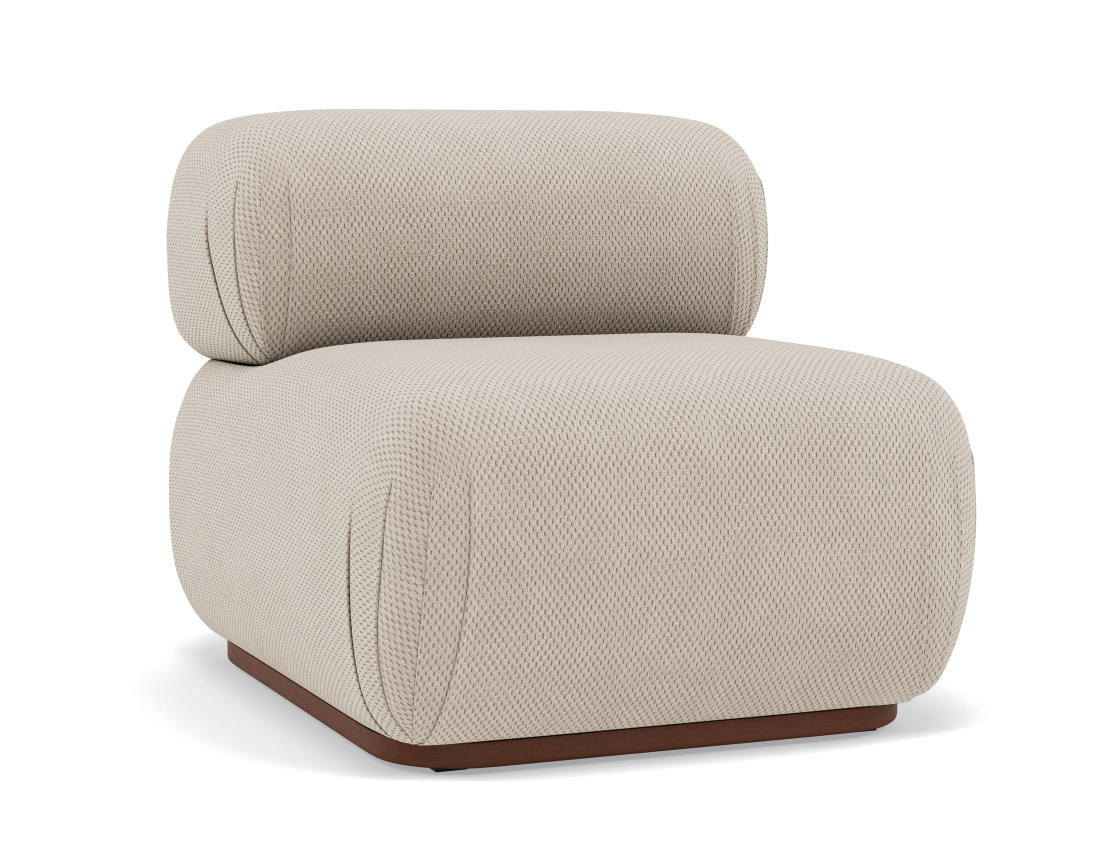 Module d'assise sans accoudoirs en velours texturé Penelope Module d'assise sans accoudoirs en velours texturé Penelope