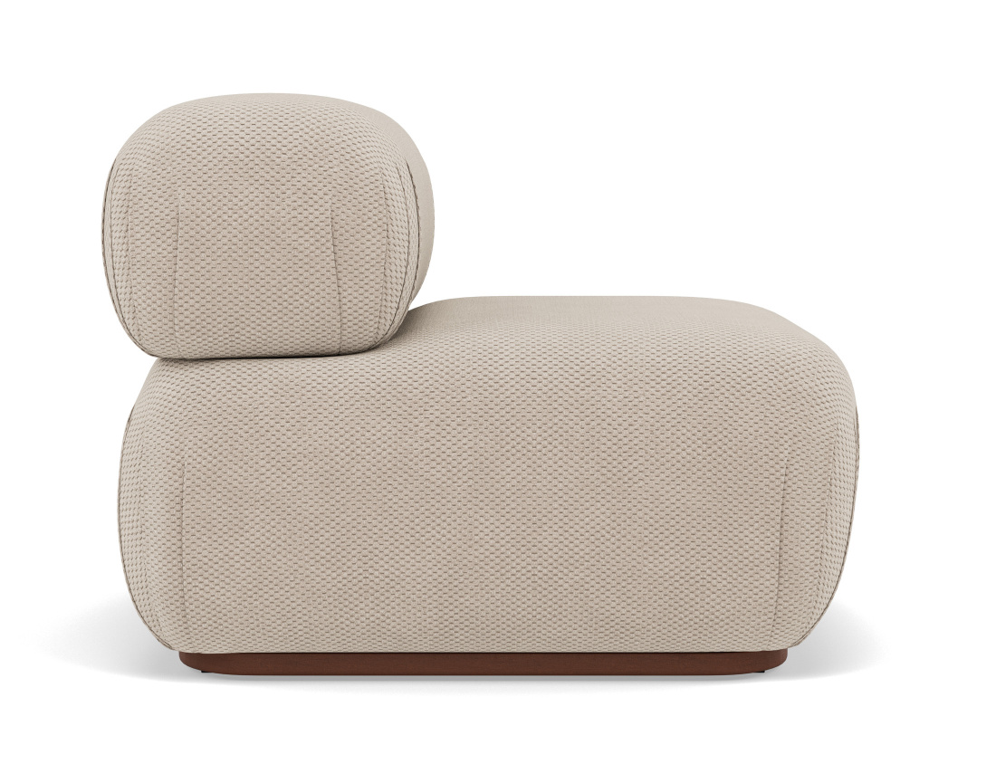 Module d'assise sans accoudoirs en velours texturé Penelope Module d'assise sans accoudoirs en velours texturé Penelope