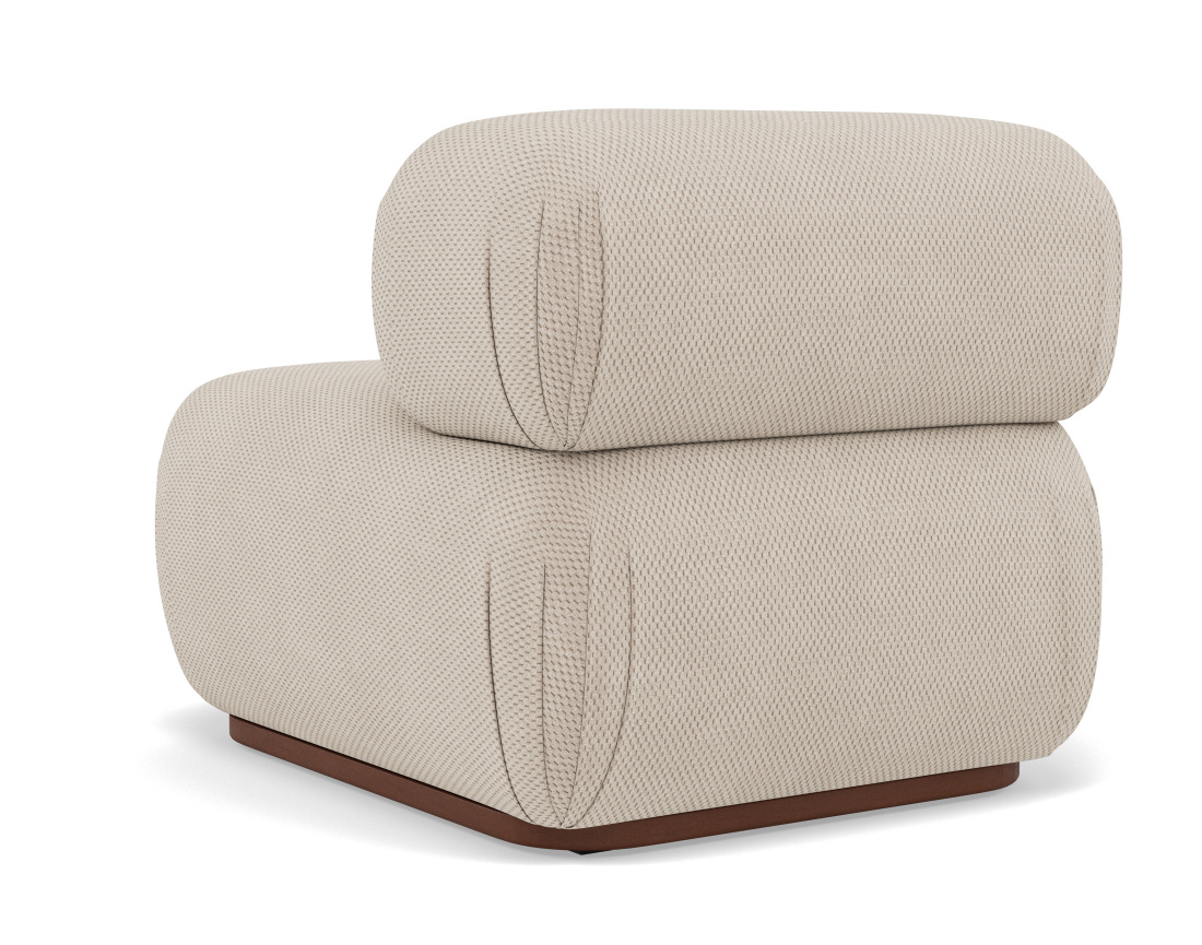 Module d'assise sans accoudoirs en velours texturé Penelope Module d'assise sans accoudoirs en velours texturé Penelope