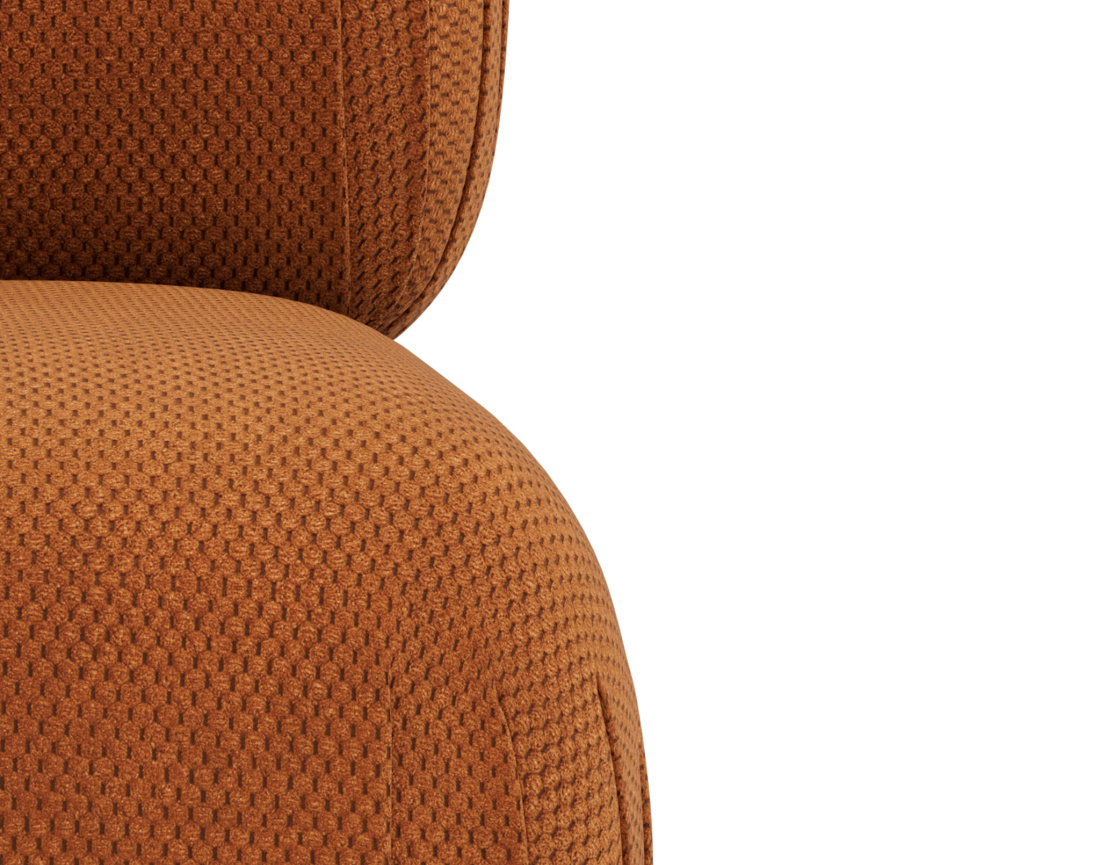 Module d'assise sans accoudoirs en velours texturé Penelope