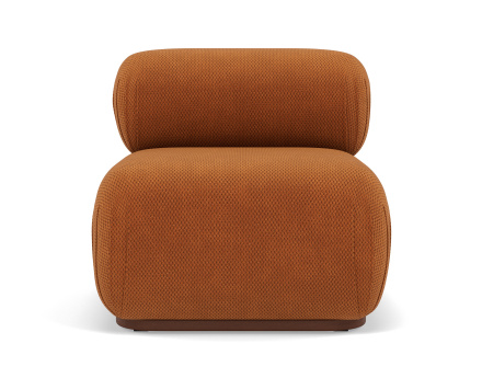 Module d'assise sans accoudoirs en velours texturé Penelope