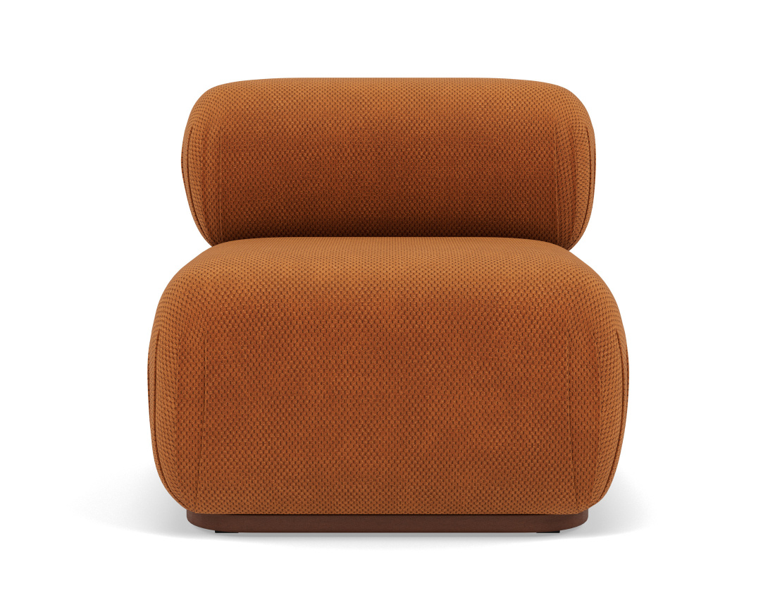 Module d'assise sans accoudoirs en velours texturé Penelope