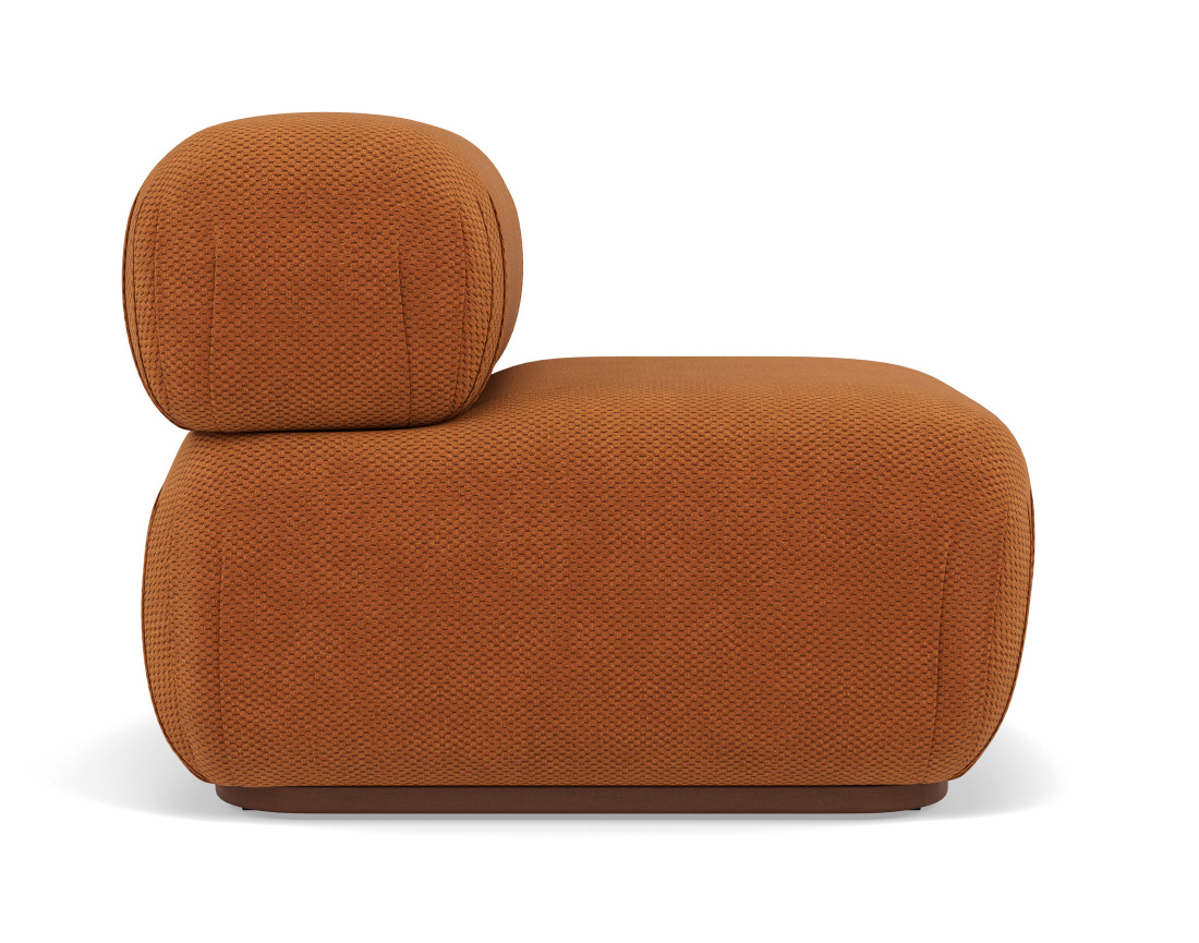 Module d'assise sans accoudoirs en velours texturé Penelope