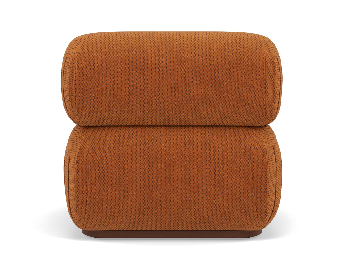 Module d'assise sans accoudoirs en velours texturé Penelope