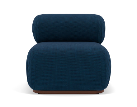 Module d'assise sans accoudoirs en velours texturé Penelope