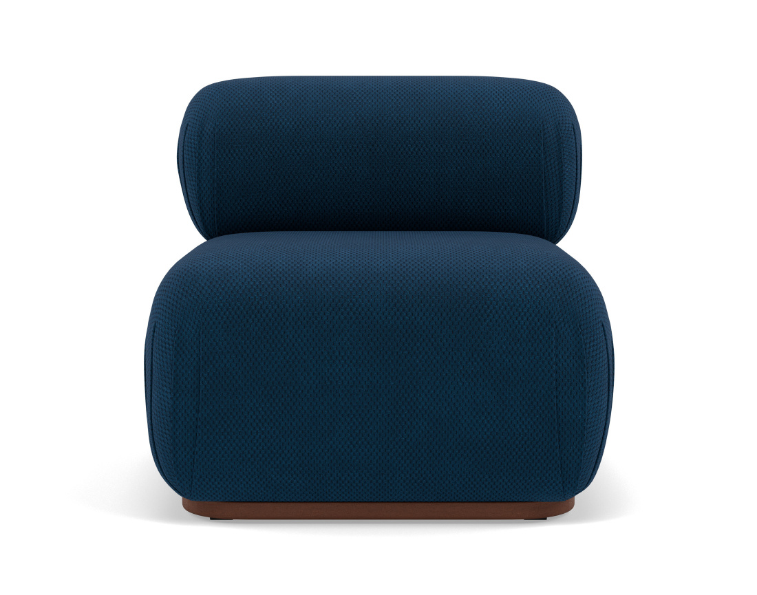 Module d'assise sans accoudoirs en velours texturé Penelope