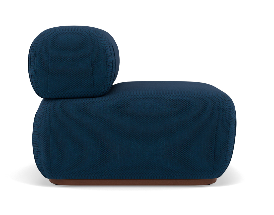 Module d'assise sans accoudoirs en velours texturé Penelope