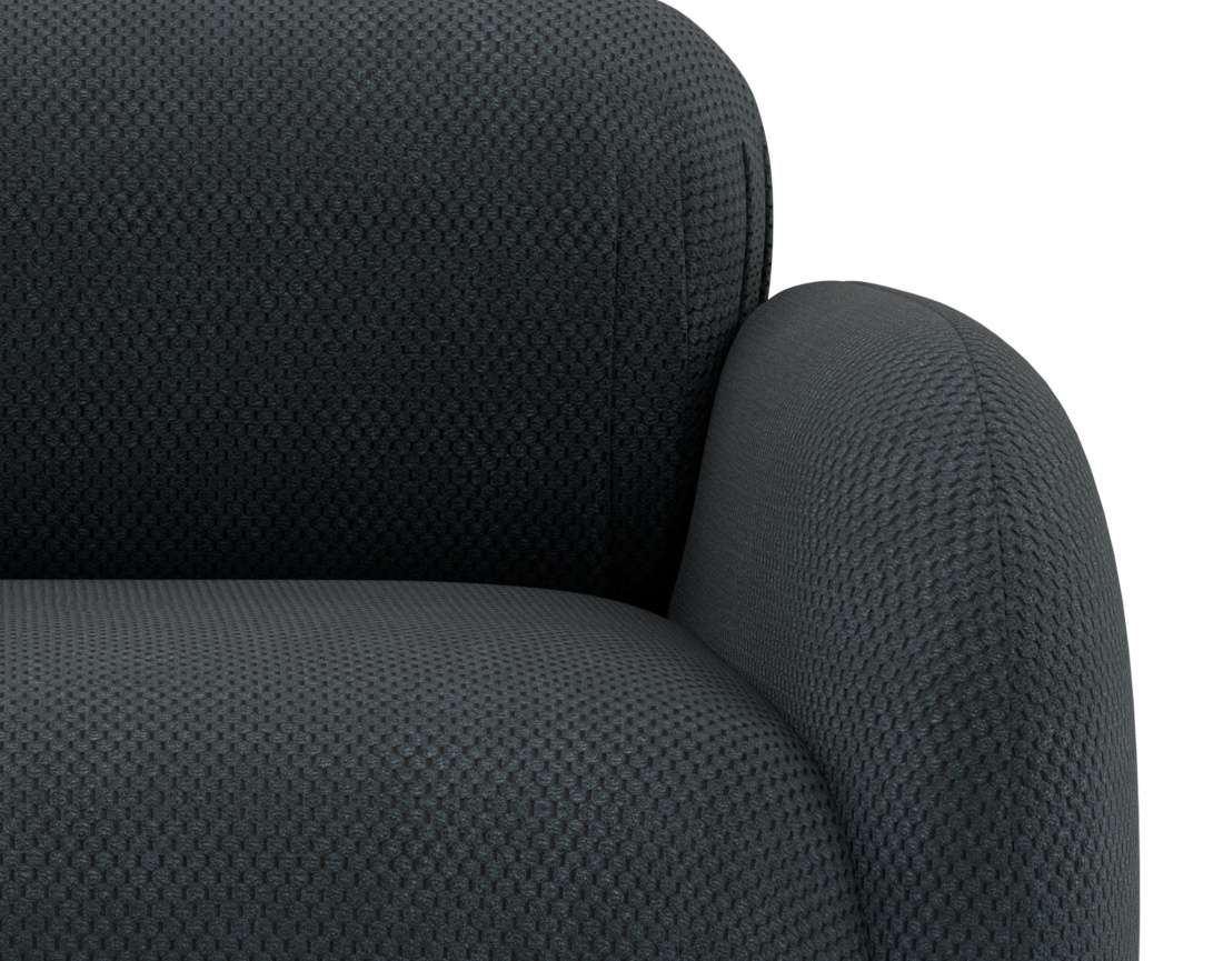 Module d'assise droit en velours texturé Penelope Module d'assise droit en velours texturé Penelope