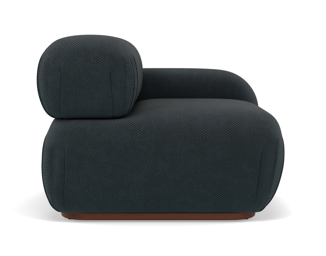 Module d'assise droit en velours texturé Penelope Module d'assise droit en velours texturé Penelope