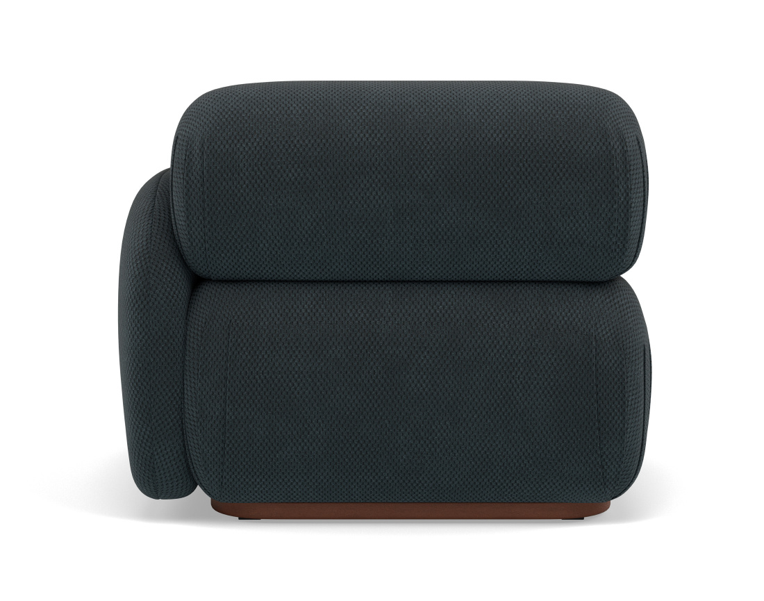 Module d'assise droit en velours texturé Penelope Module d'assise droit en velours texturé Penelope