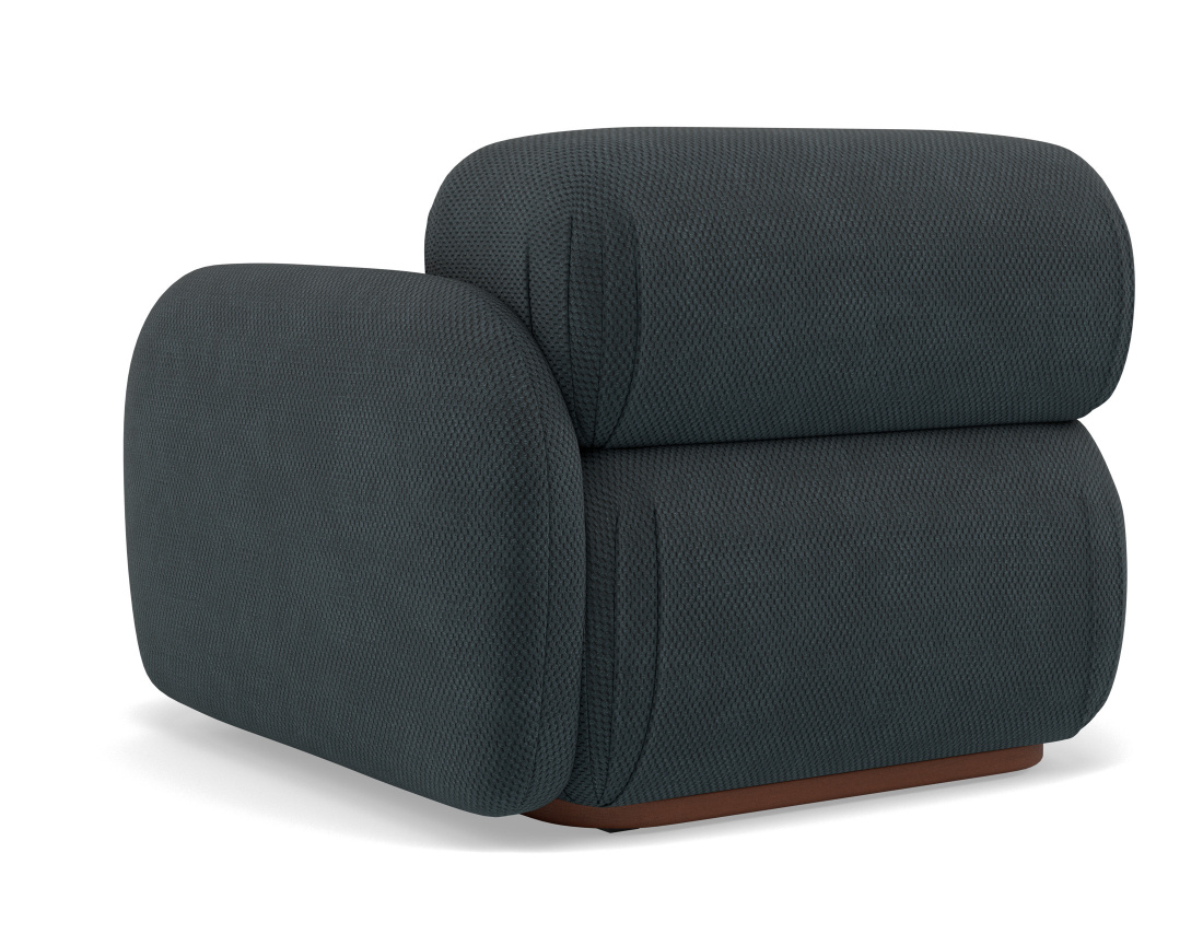 Module d'assise droit en velours texturé Penelope Module d'assise droit en velours texturé Penelope