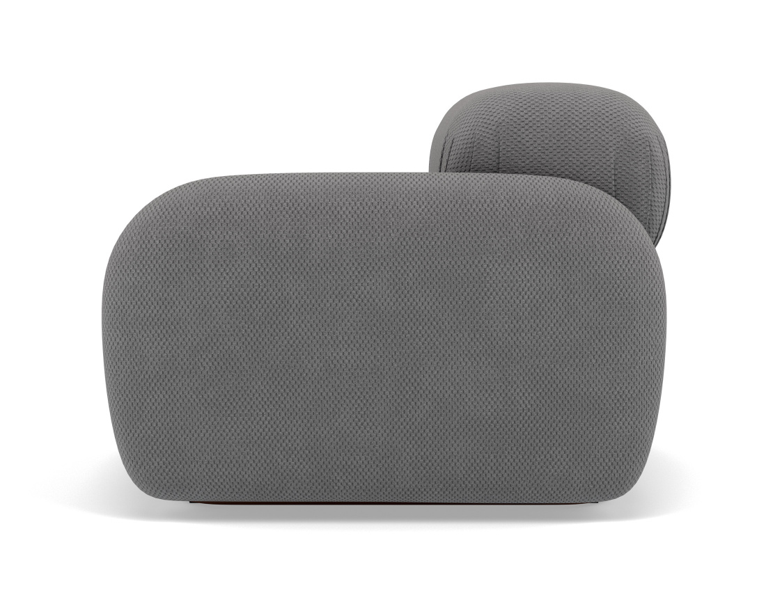 Module d'assise droit en velours texturé Penelope