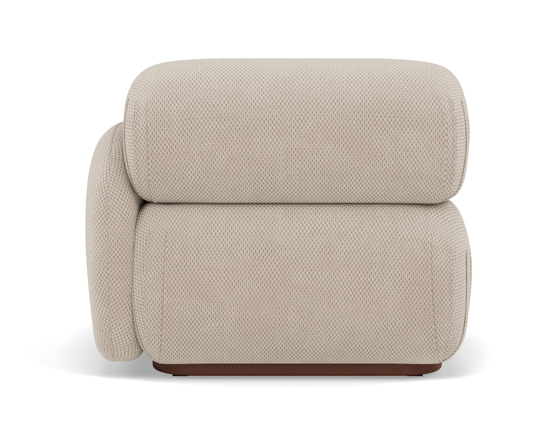 Module d'assise droit en velours texturé Penelope