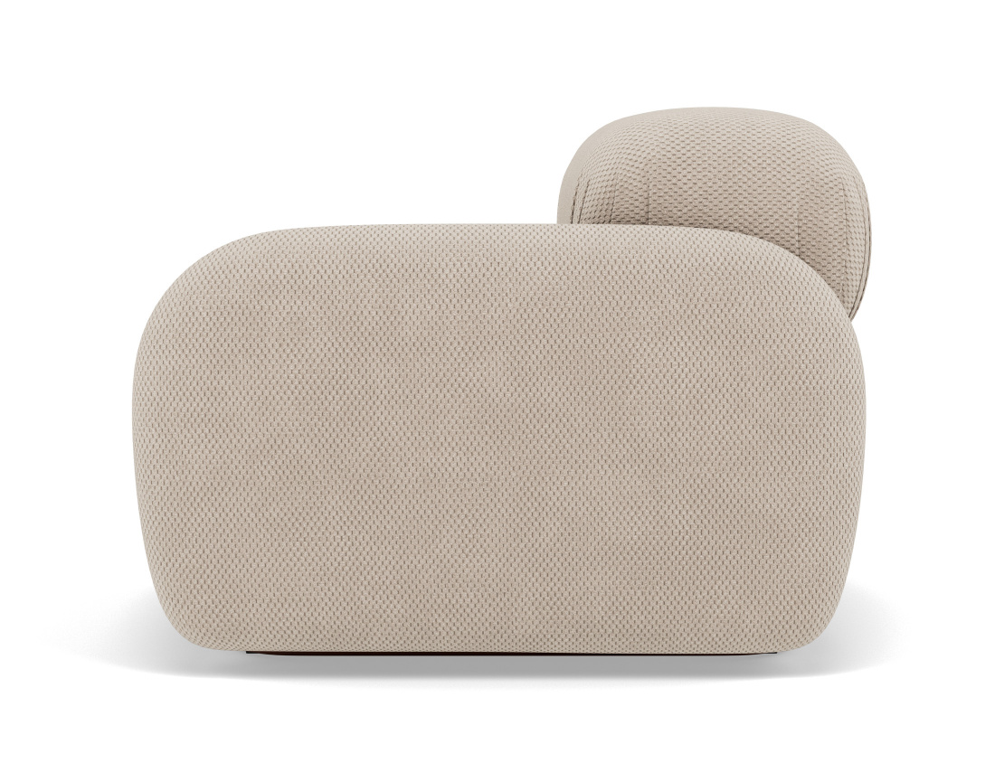 Module d'assise droit en velours texturé Penelope