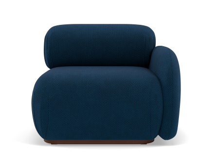 Module d'assise droit en velours texturé Penelope