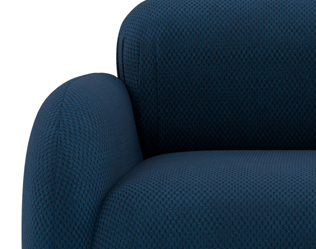 Module d'assise gauche en velours texturé Penelope