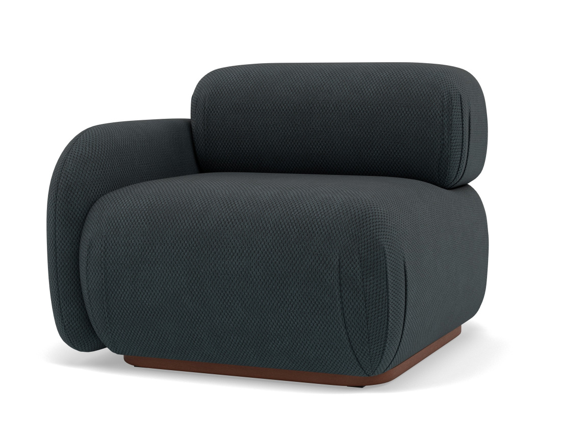 Module d'assise gauche en velours texturé Penelope Module d'assise gauche en velours texturé Penelope