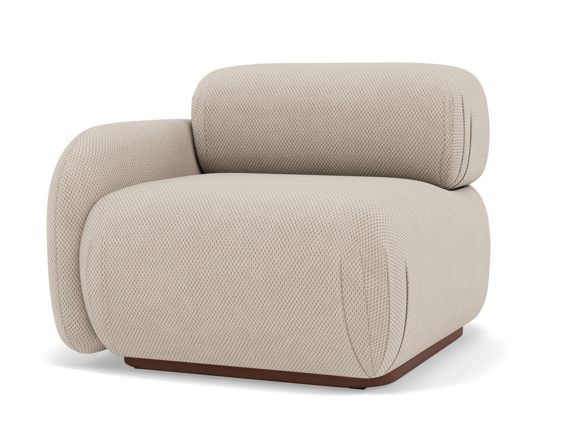 Module d'assise gauche en velours texturé Penelope Module d'assise gauche en velours texturé Penelope