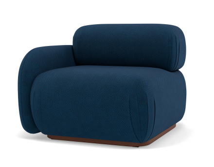 Module d'assise gauche en velours texturé Penelope