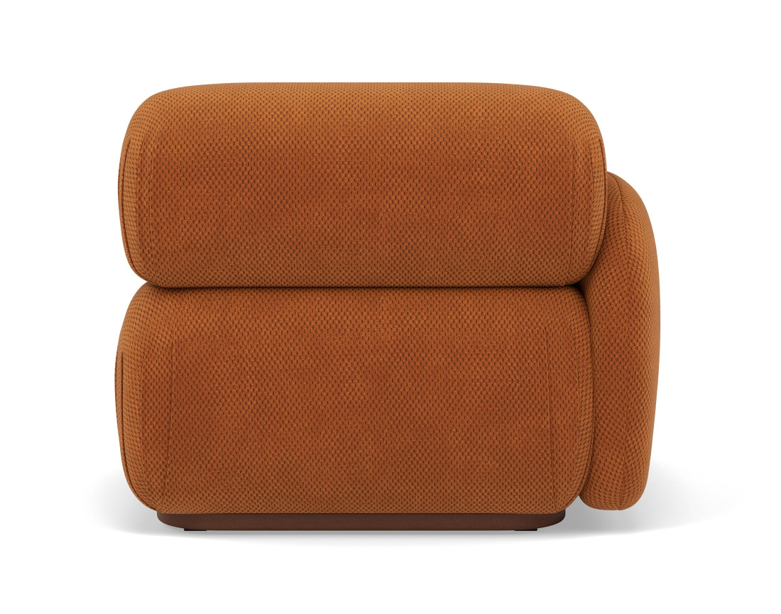 Module d'assise gauche en velours texturé Penelope