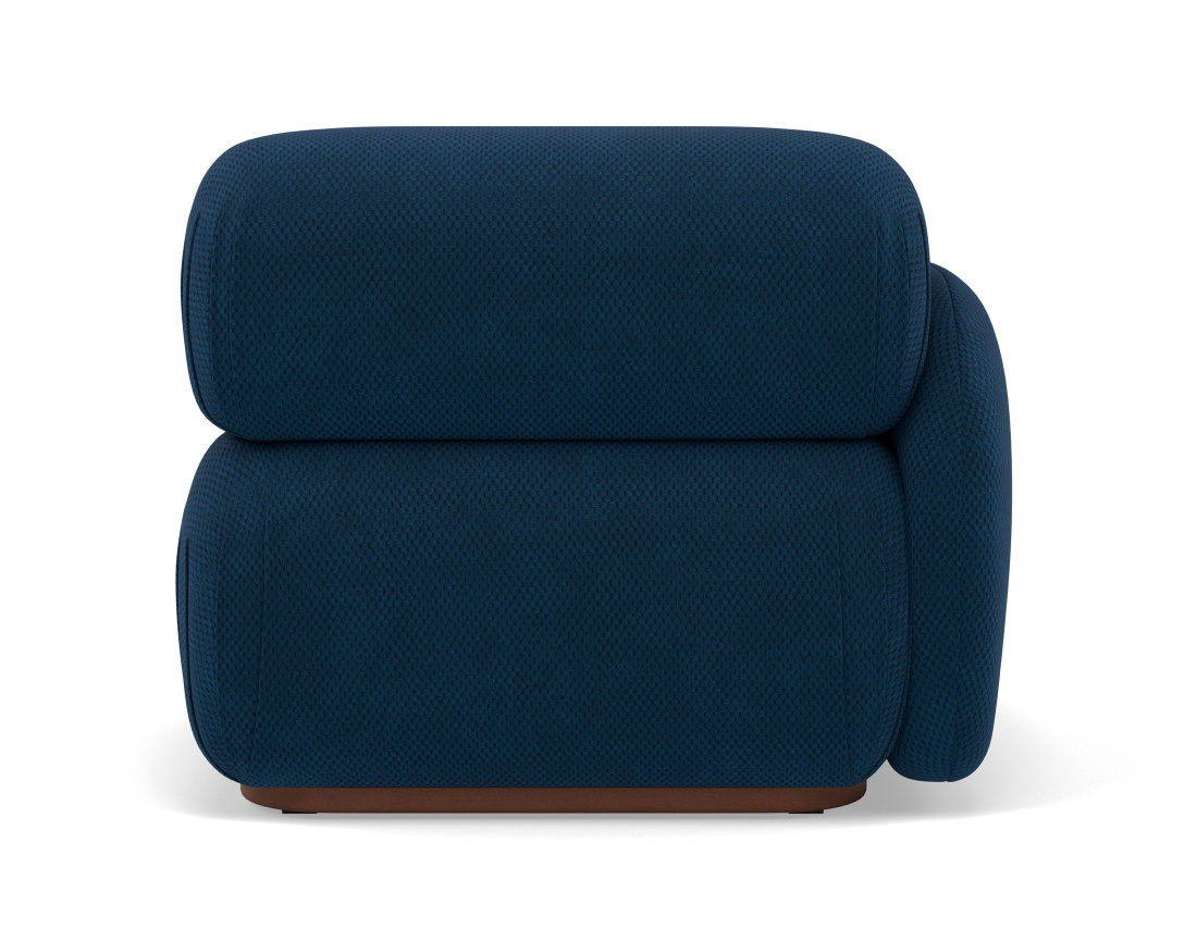 Module d'assise gauche en velours texturé Penelope