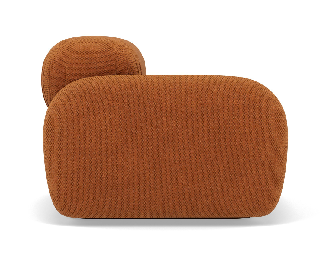 Module d'assise gauche en velours texturé Penelope