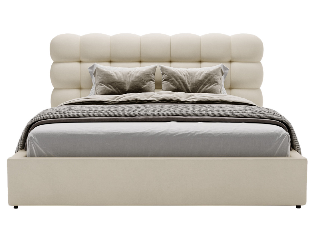 Lit coffre 140x200 cm sommier inclus en velours Lotus