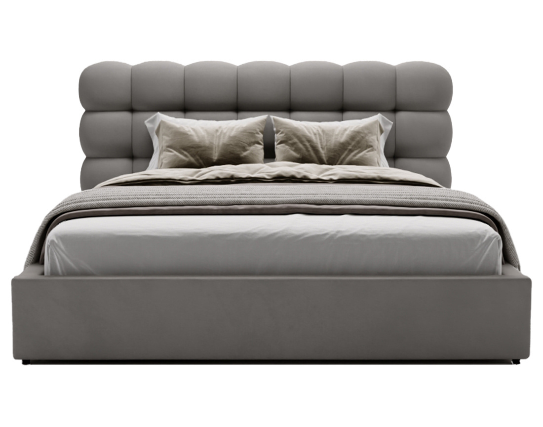 Lit coffre 160x200 cm sommier inclus en velours Lotus