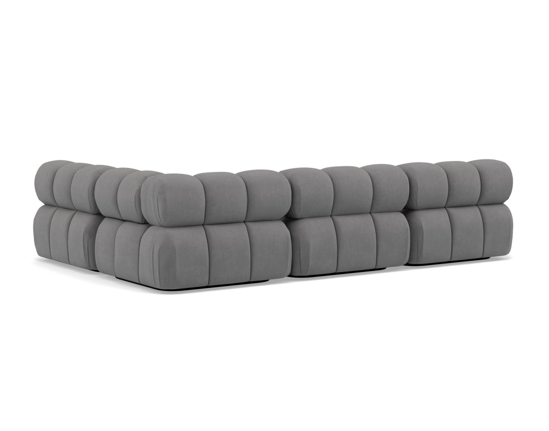 Canapé modulable d'angle droit 5 places en velours texturé Ruby Canapé modulable d'angle droit 5 places en velours texturé Ruby
