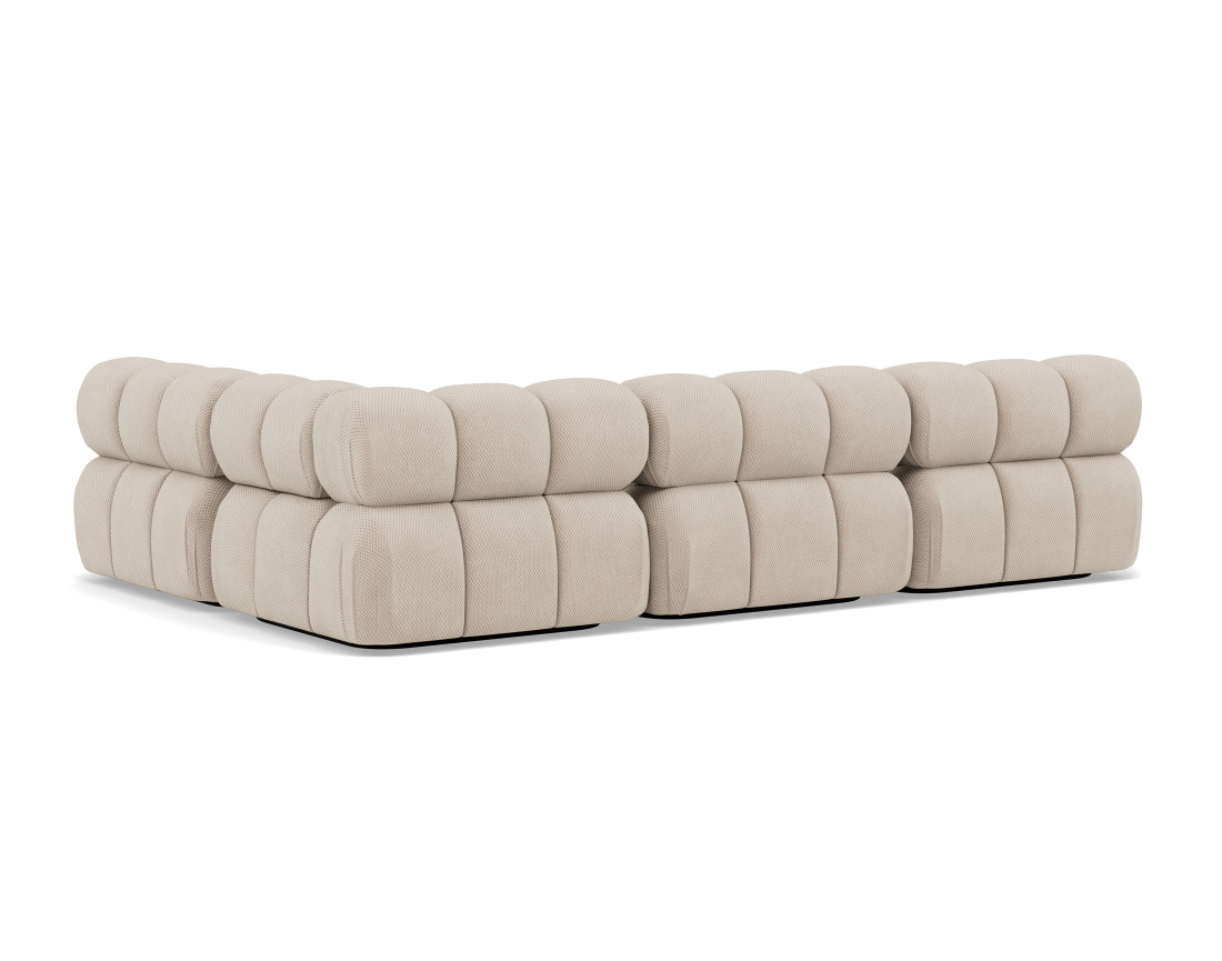 Canapé modulable d'angle droit 5 places en velours texturé Ruby Canapé modulable d'angle droit 5 places en velours texturé Ruby