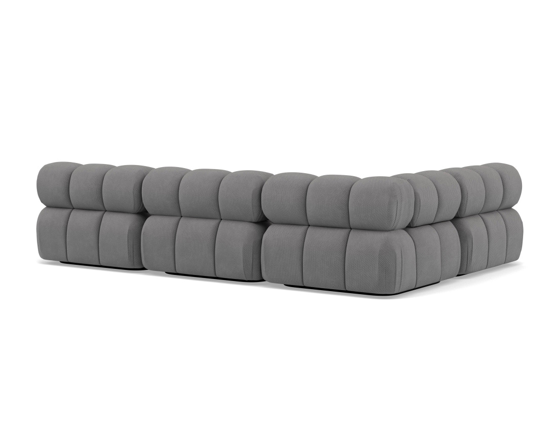 Canapé modulable d'angle gauche 5 places en velours texturé Ruby Canapé modulable d'angle gauche 5 places en velours texturé Ruby