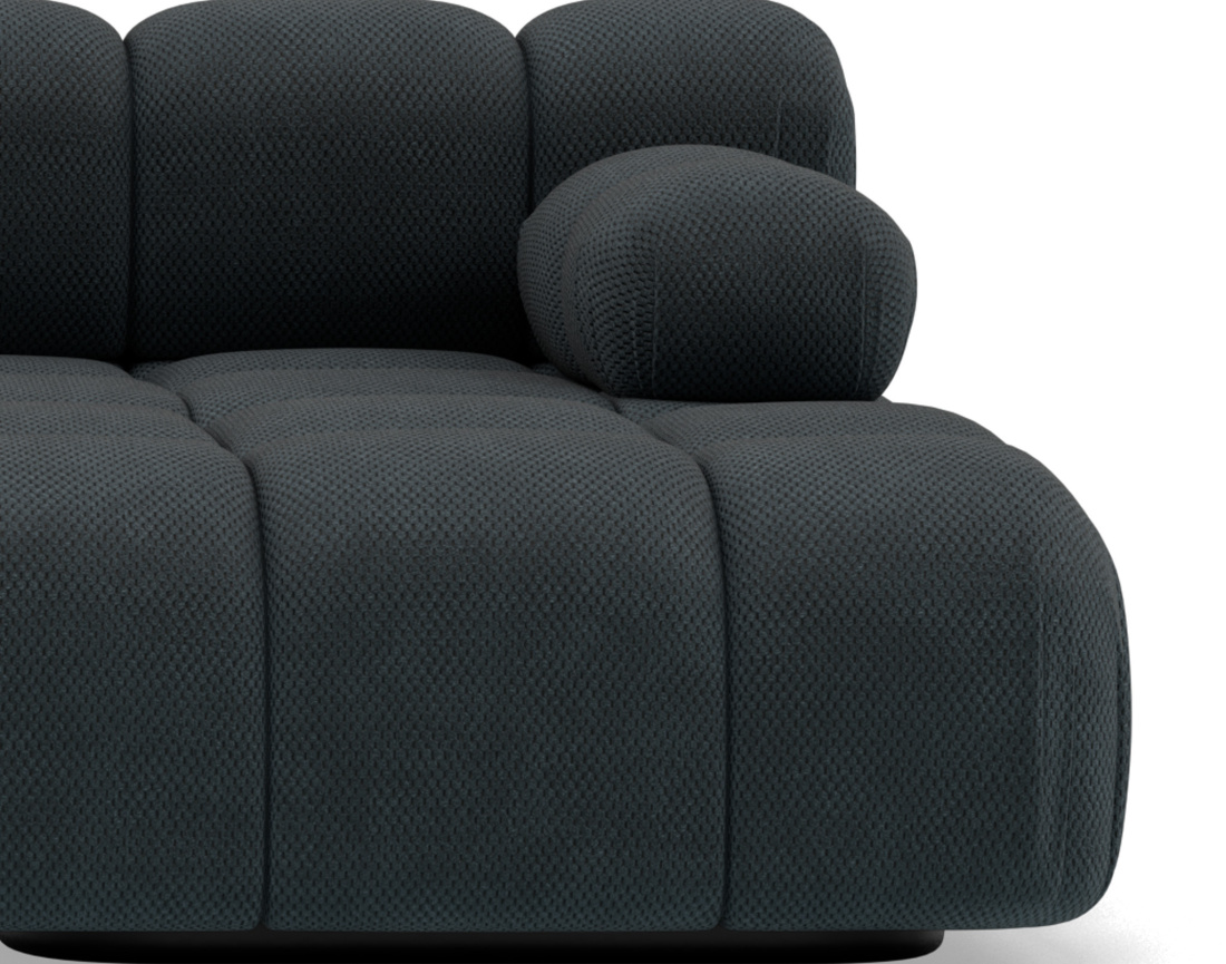 Canapé modulable d'angle droit 4 places en velours texturé Ruby Canapé modulable d'angle droit 4 places en velours texturé Ruby