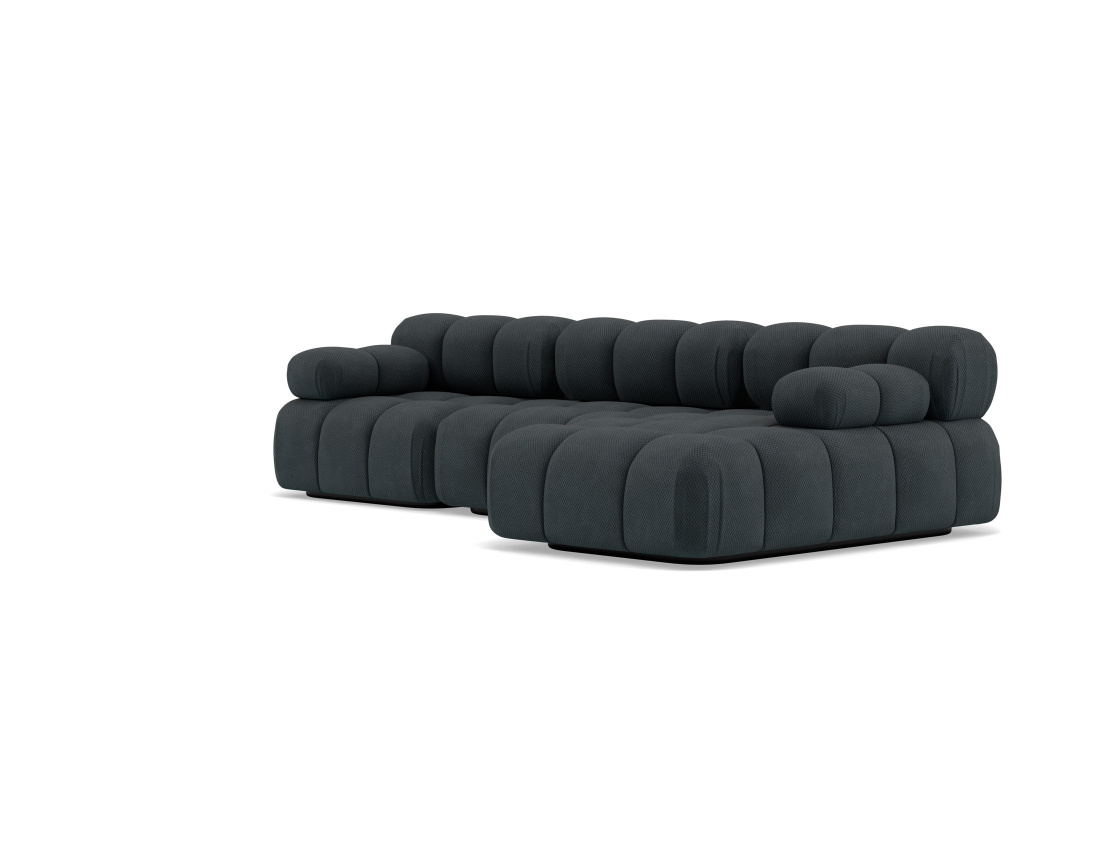 Canapé modulable d'angle droit 4 places en velours texturé Ruby Canapé modulable d'angle droit 4 places en velours texturé Ruby