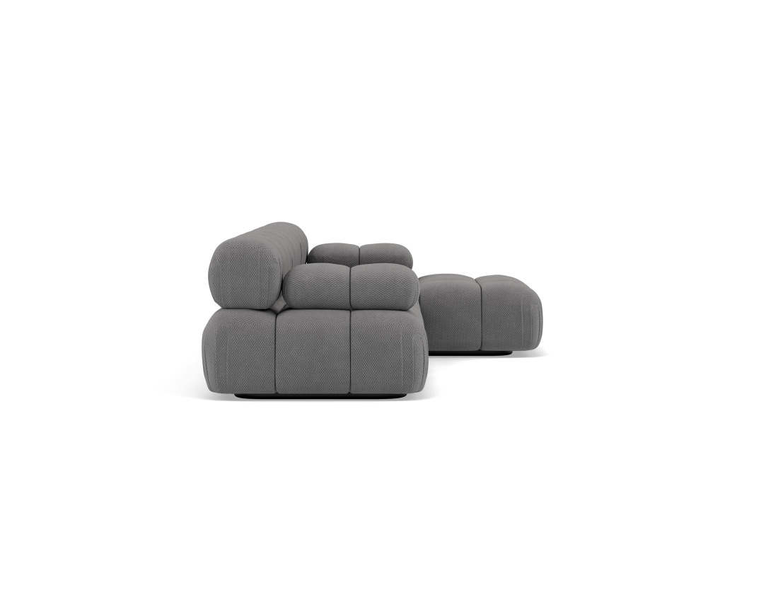 Canapé modulable d'angle droit 4 places en velours texturé Ruby Canapé modulable d'angle droit 4 places en velours texturé Ruby