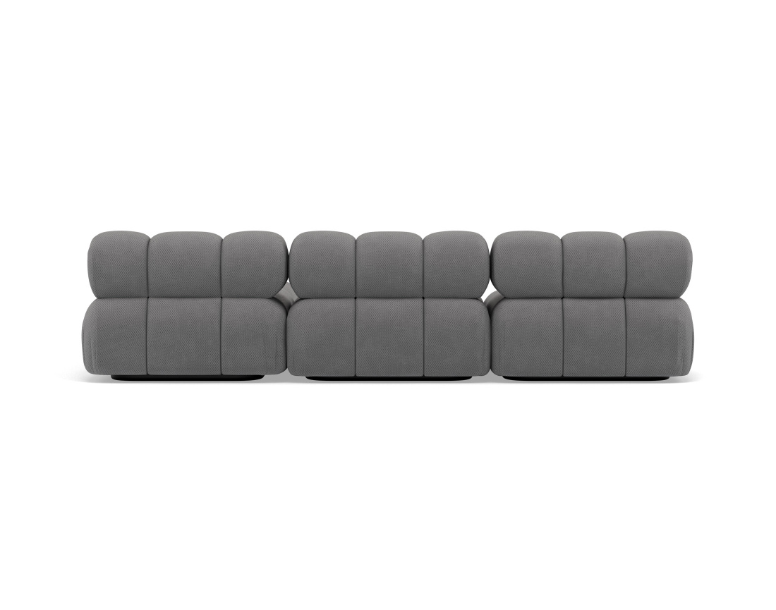 Canapé modulable d'angle droit 4 places en velours texturé Ruby Canapé modulable d'angle droit 4 places en velours texturé Ruby
