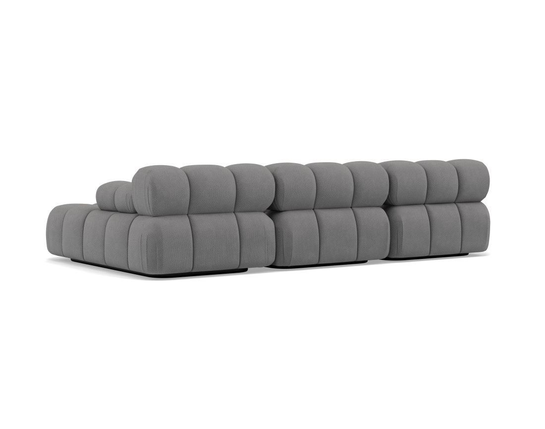Canapé modulable d'angle droit 4 places en velours texturé Ruby Canapé modulable d'angle droit 4 places en velours texturé Ruby